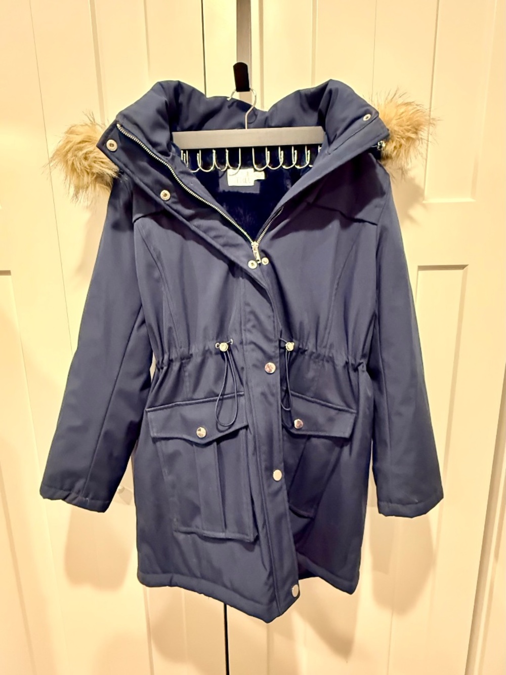Time and Tru Navy Winter Coat Size Large